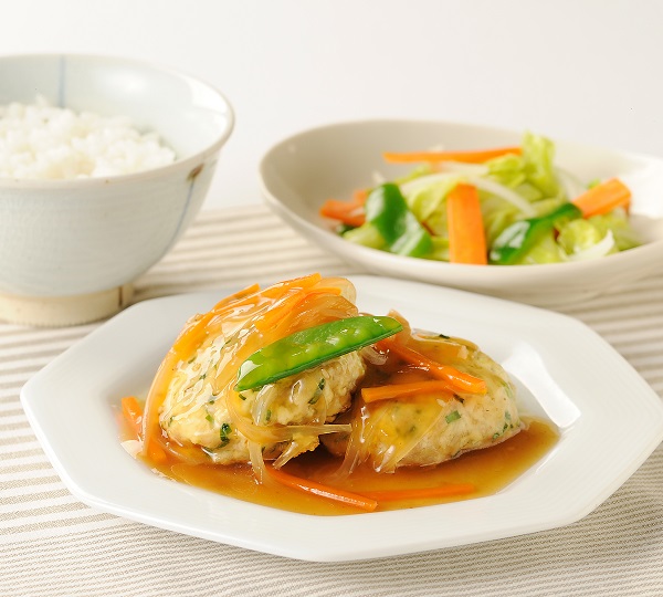 豆腐バーグ　中華あんかけ